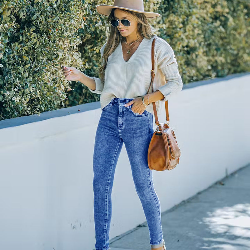 FZ Women's High Waist Denim Pants - FZwear