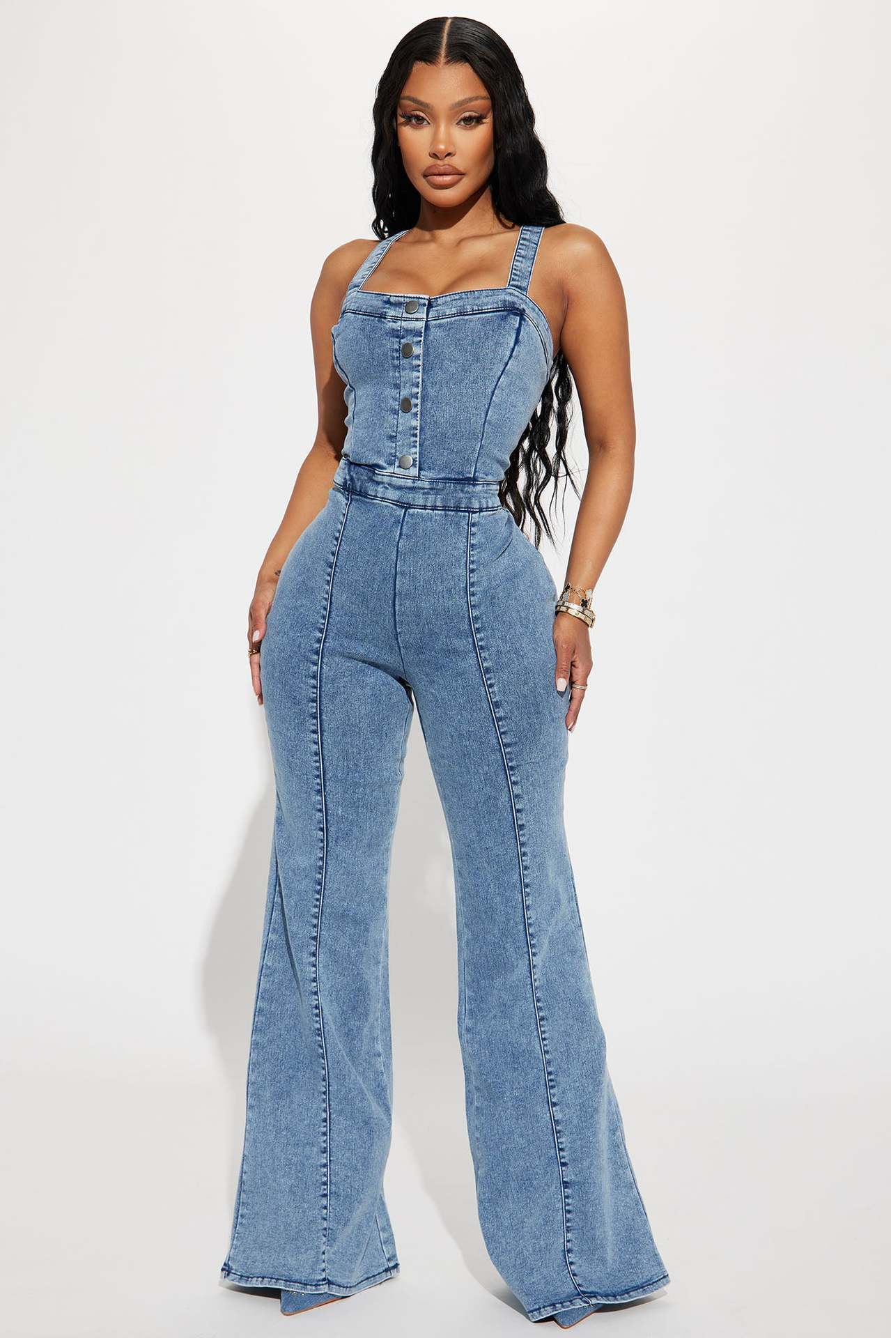 denim jumpsuit women slim fit bodysuit waist tight washed suspender jumpsuit