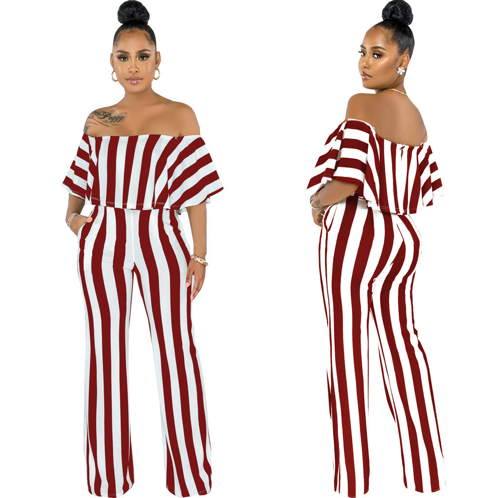FZ Women's Sexy stripe Jumpsuit - FZwear