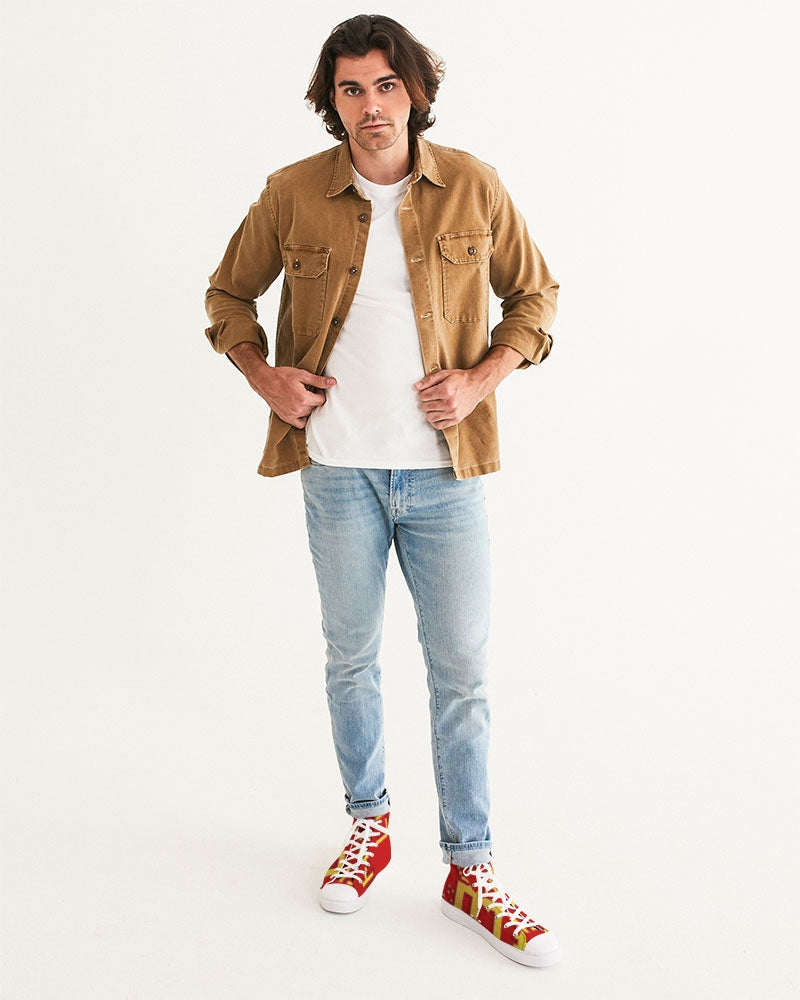 red zone men's hightop canvas shoe