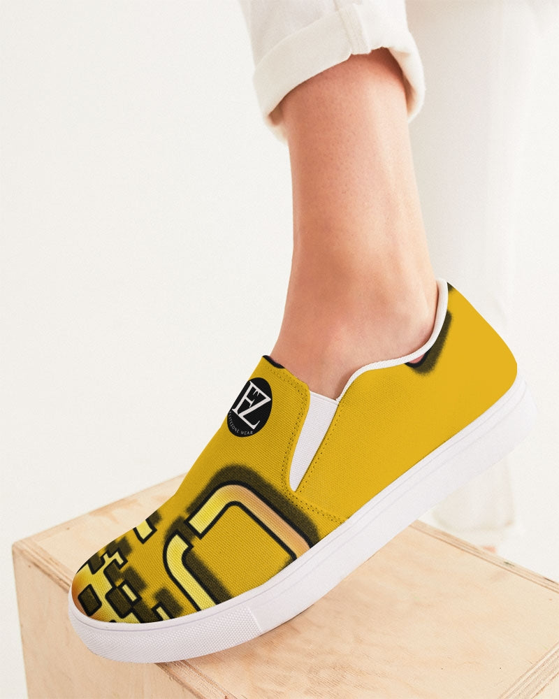 yellow zone women's slip-on canvas shoe