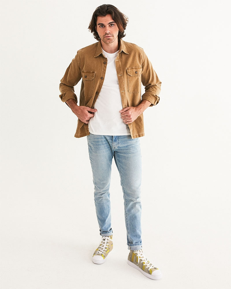 the beige zone men's hightop canvas shoe