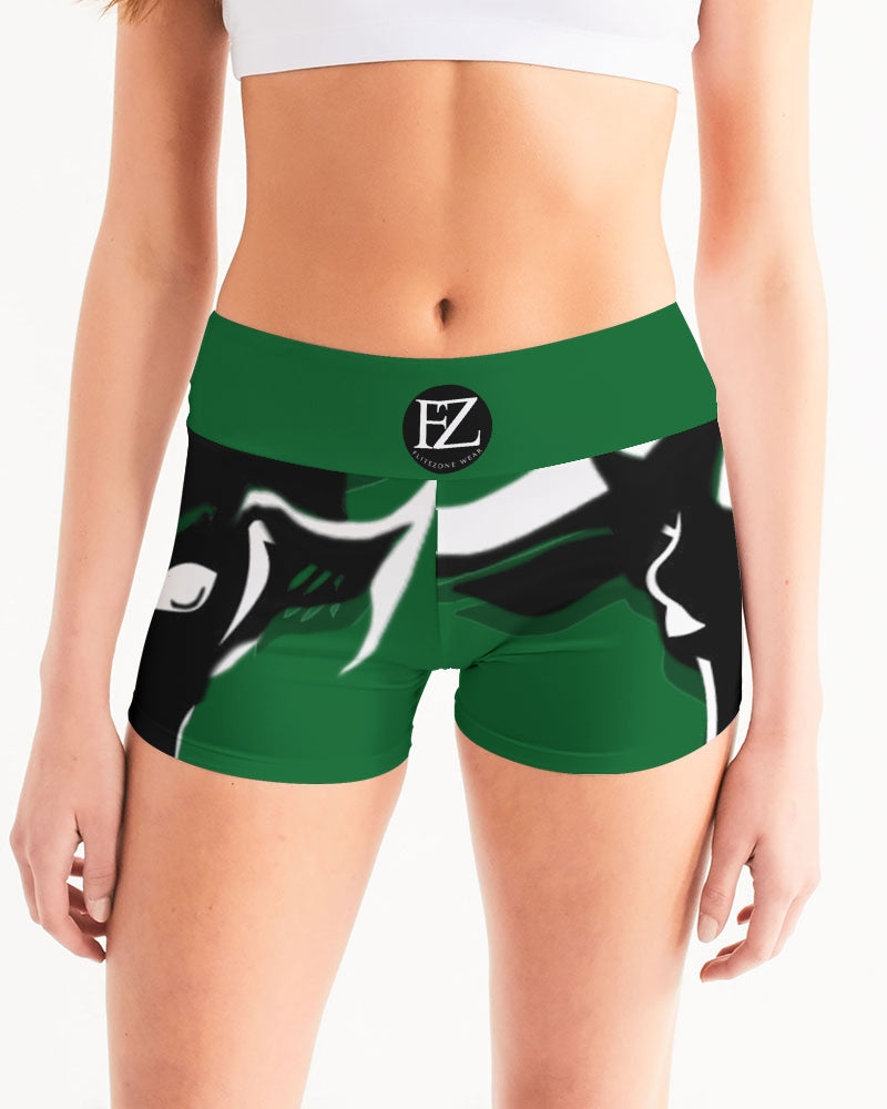 garden flite women's mid-rise yoga shorts