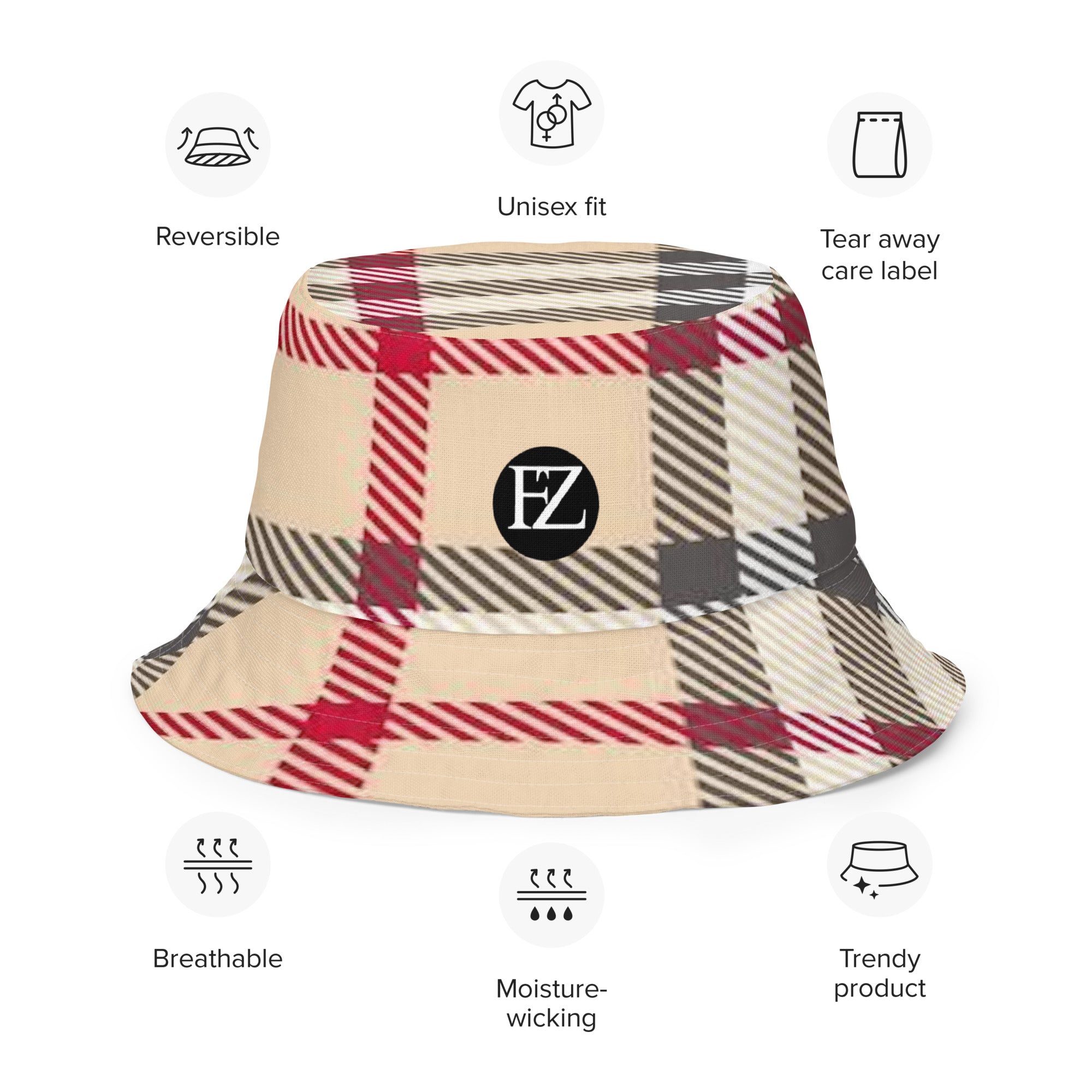 FZ Unisex Reversible bucket hat - FZwear