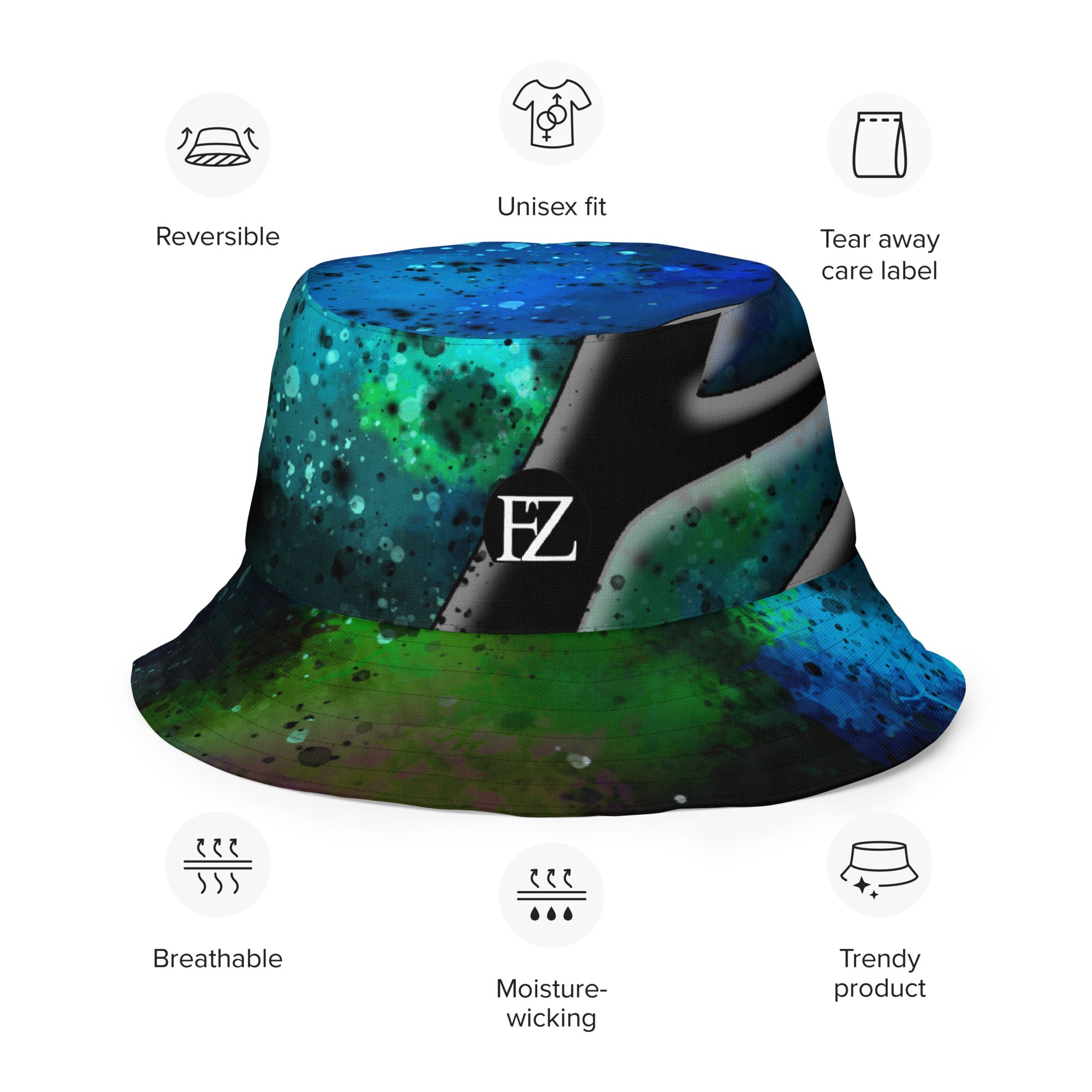 FZ Unisex Reversible bucket hat - FZwear