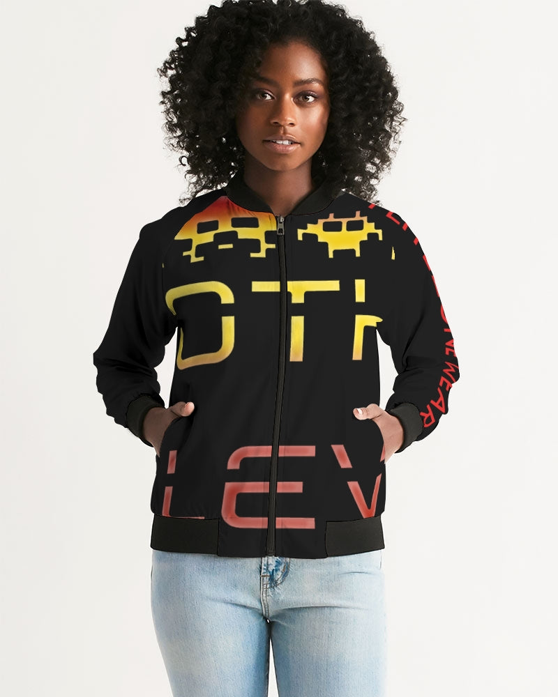 smokin black women's bomber jacket