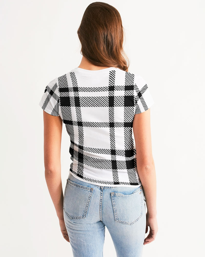 plaid flite women's tee