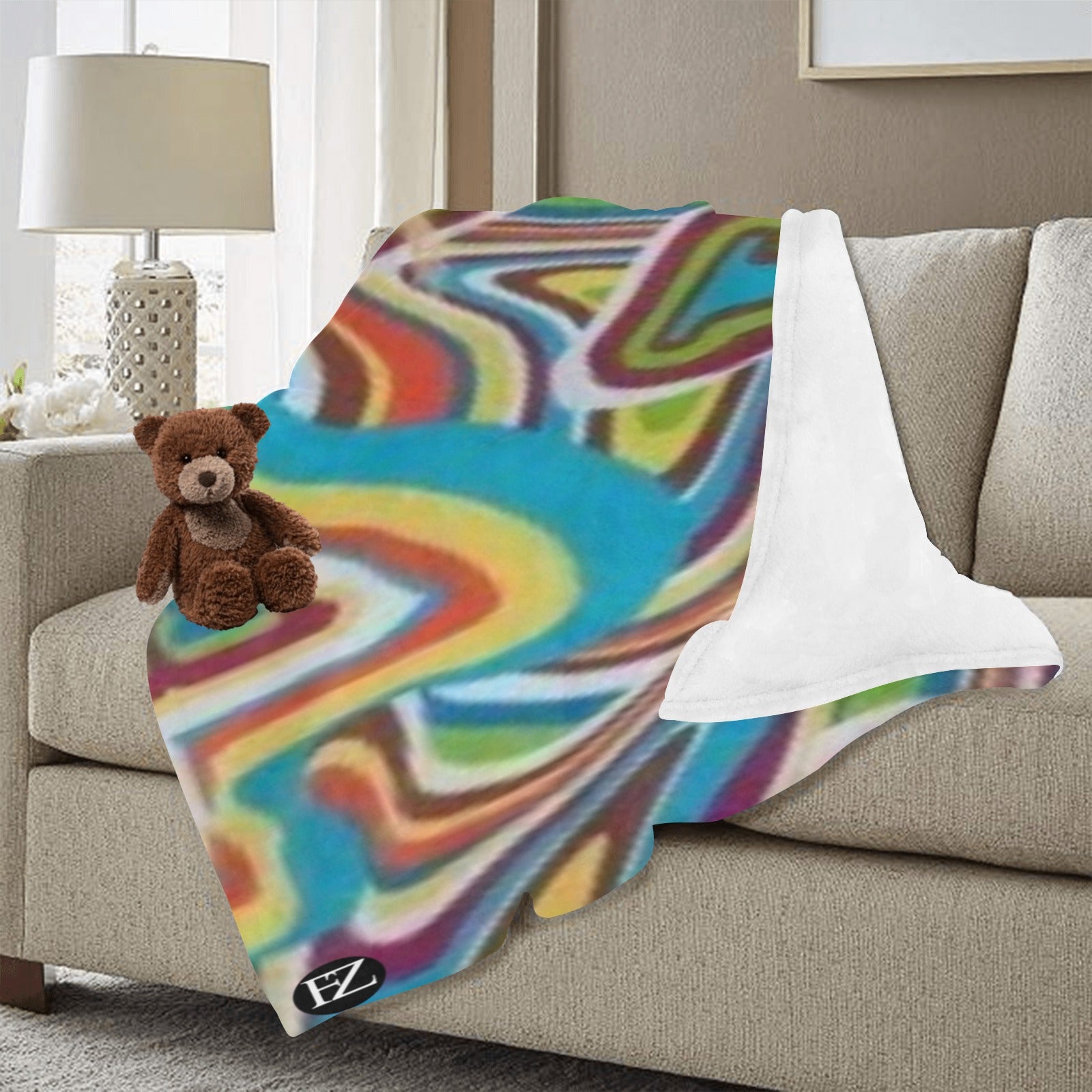 cozy thick blanket abstract 2 ultra-soft micro fleece blanket 60"x80" (thick)