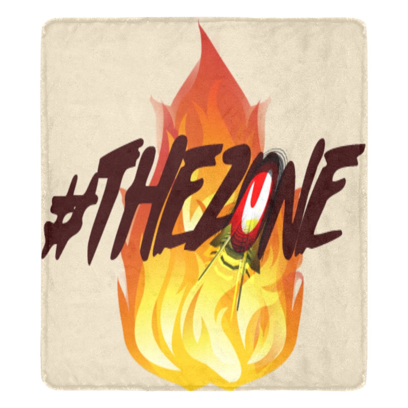 fz blanket zone (xl) one size / fz blanket - zone beige ultra-soft micro fleece blanket 70"x80"