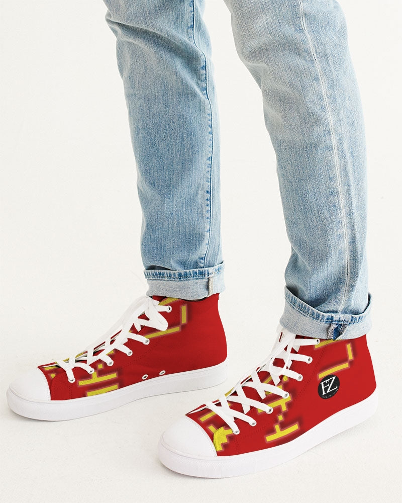 red zone men's hightop canvas shoe