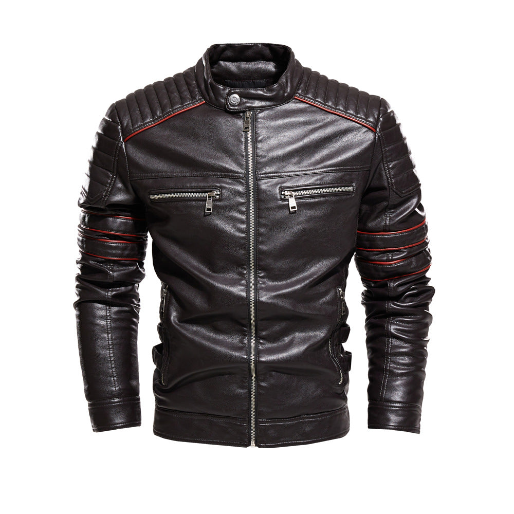 FZ Men's "Cosimo" Faux Leather Biker Jacket - FZwear