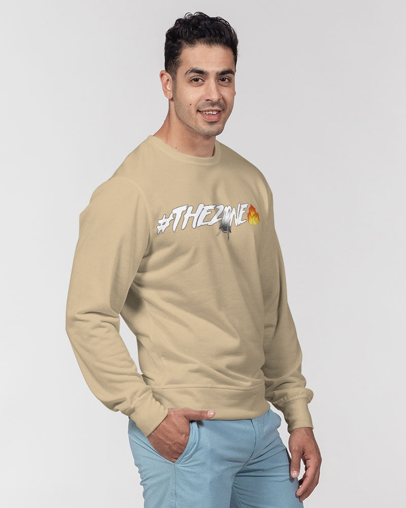 the beige zone men's classic french terry crewneck pullover