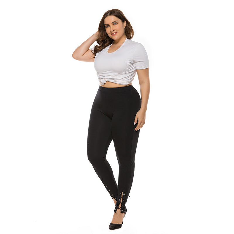 fz women's plus size elastic waist pants