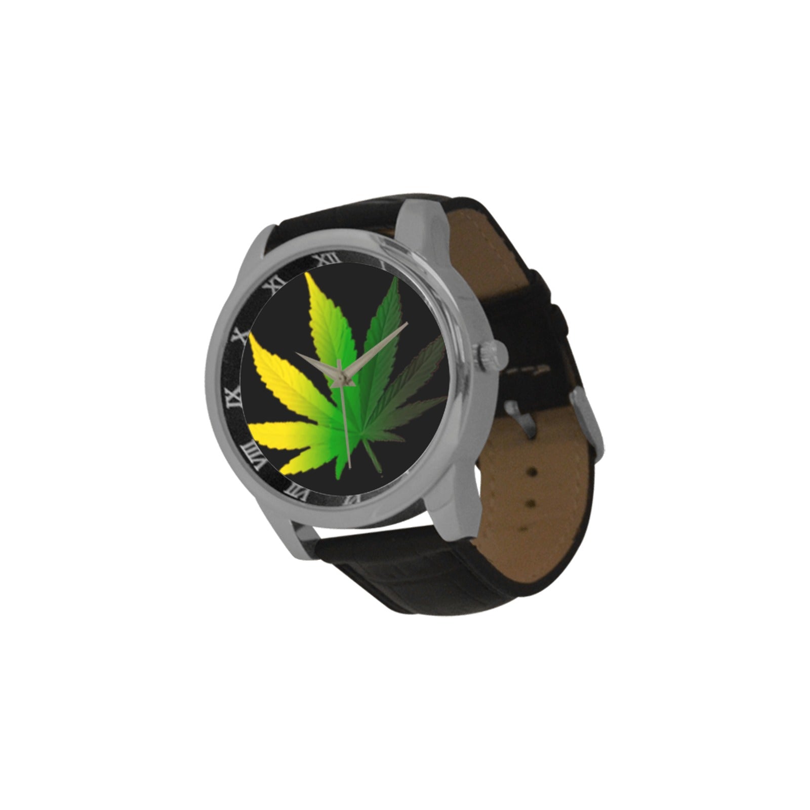 fz men's watch men's leather strap large dial watch (model 213)