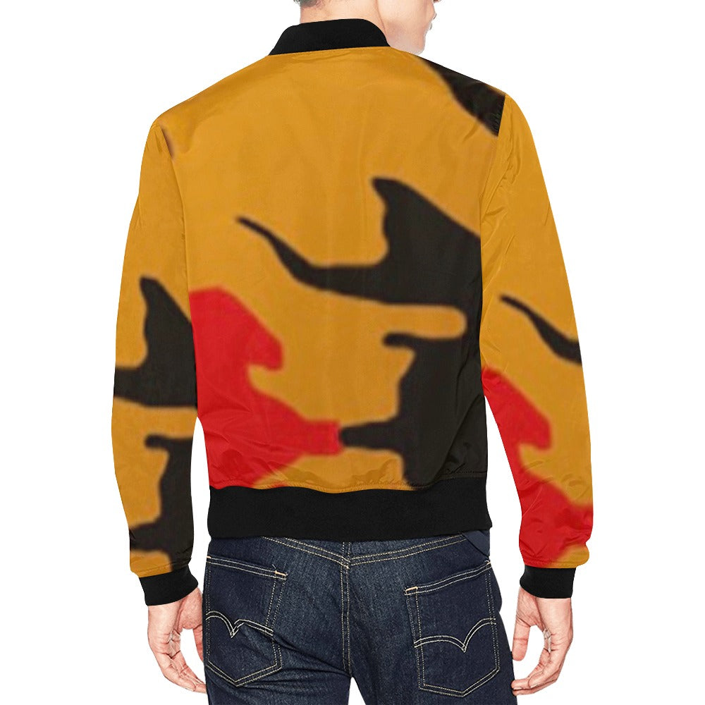 fz men's designer jacket- abstract men's all over print casual jacket (model h19)