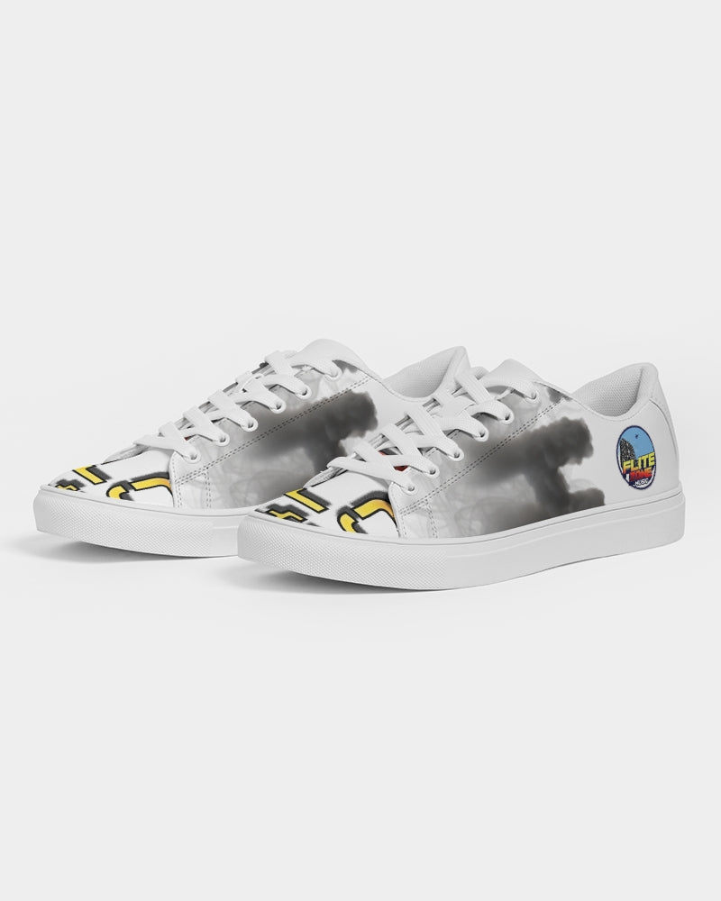 white zone women's faux-leather sneaker