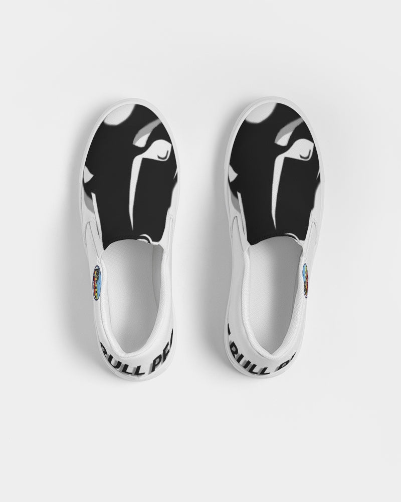 the white bull women's slip-on canvas shoe