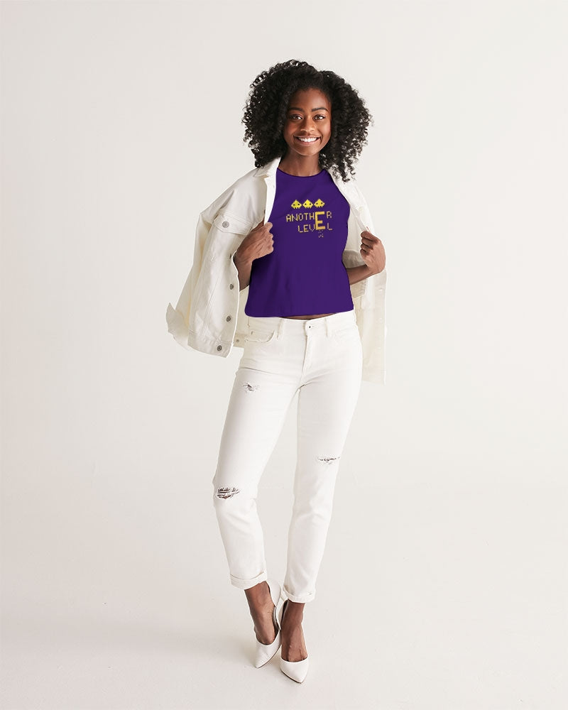 purple flite women's cropped tank