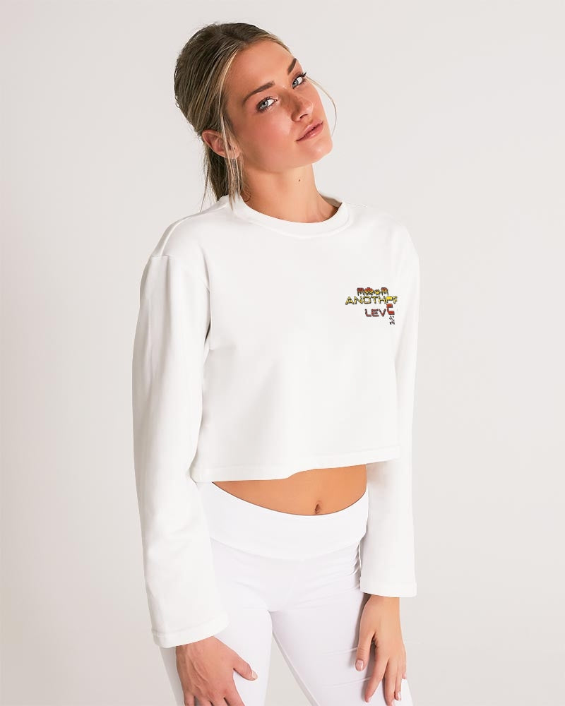 white zone women's cropped sweatshirt