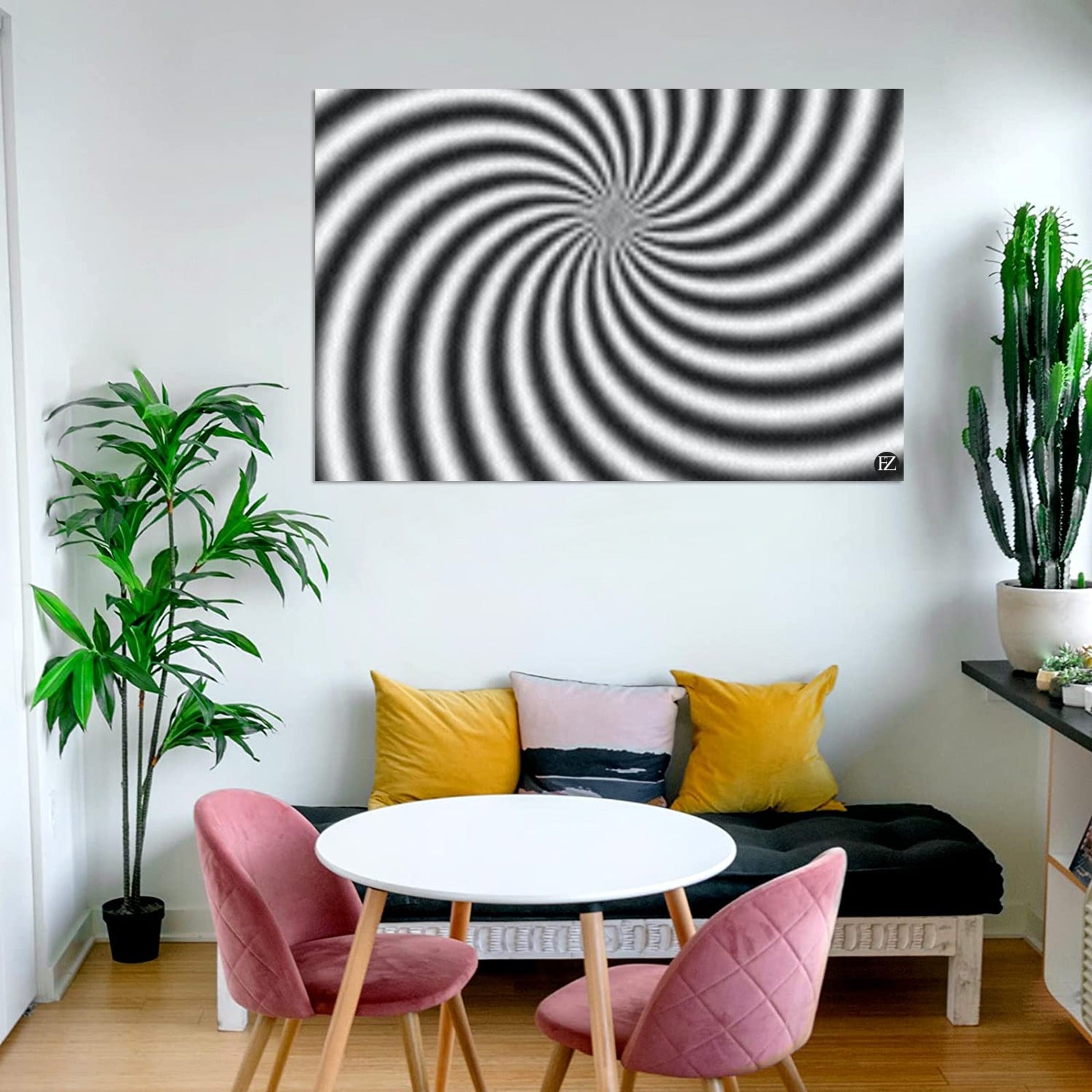 fz zone portrait abstract upgraded frame canvas print 48"x32"(made in queen)