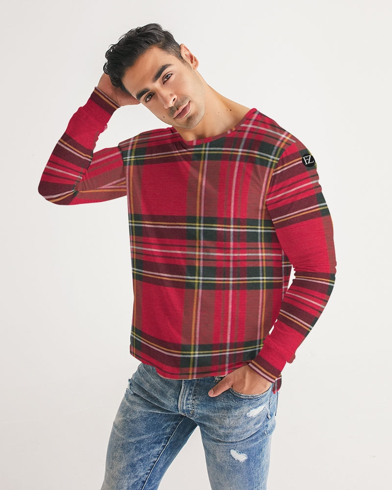 fz plaid too men's long sleeve tee
