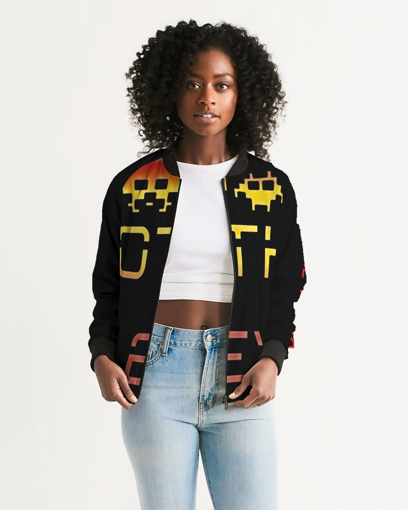 smokin black women's bomber jacket