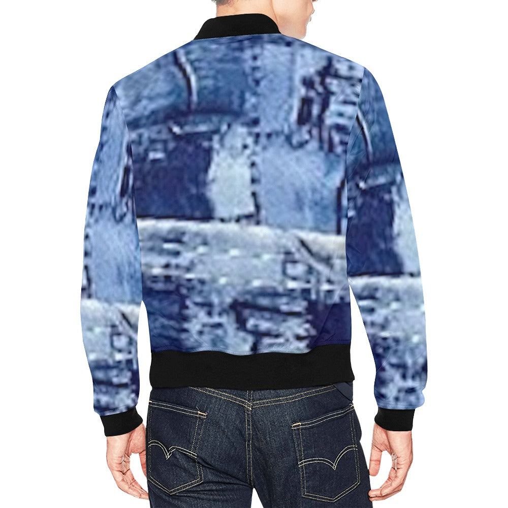 fz men's designer jacket- denim look men's all over print casual jacket (model h19)