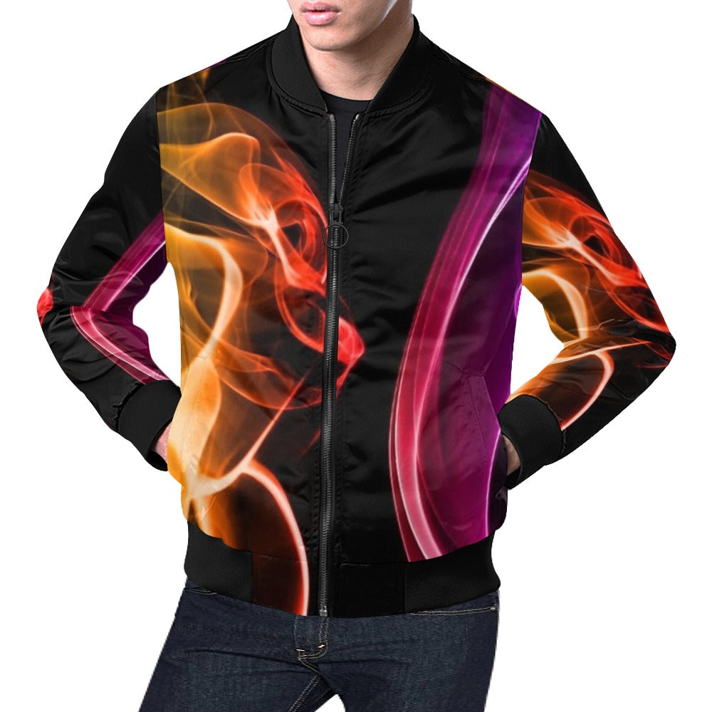 fz men's designer jacket men's all over print casual jacket (model h19)