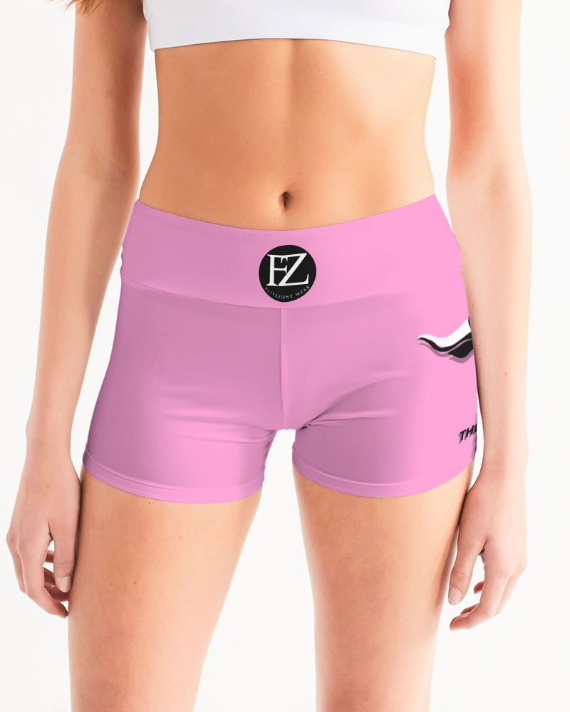 raging bull women's mid-rise yoga shorts