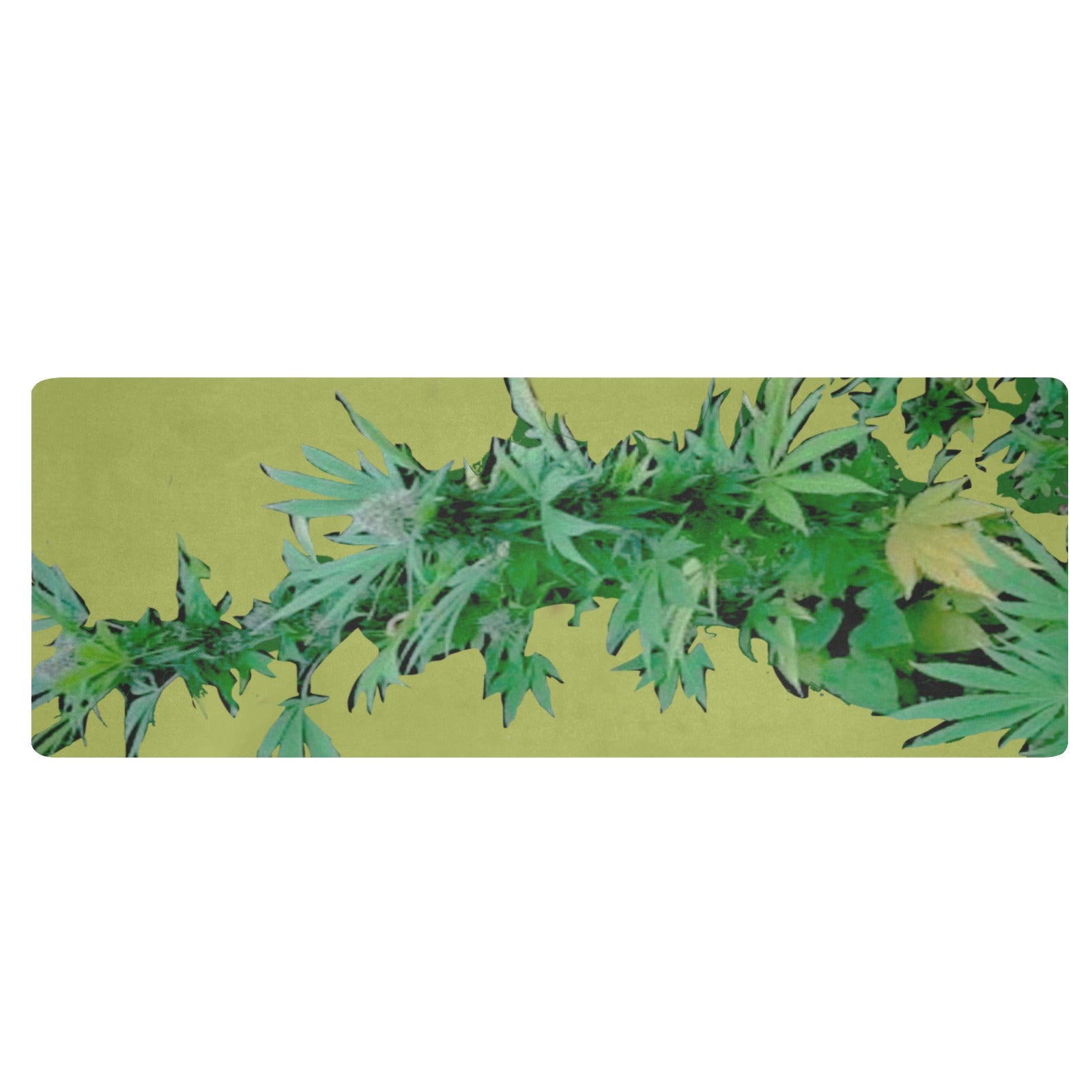 fz bud kitchen mat one size / fz kitchen bud mat - dark green kitchen mat 48"x17"