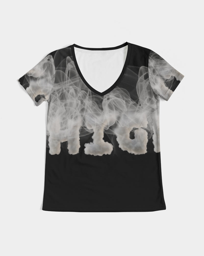 smoking the highest women's v-neck tee