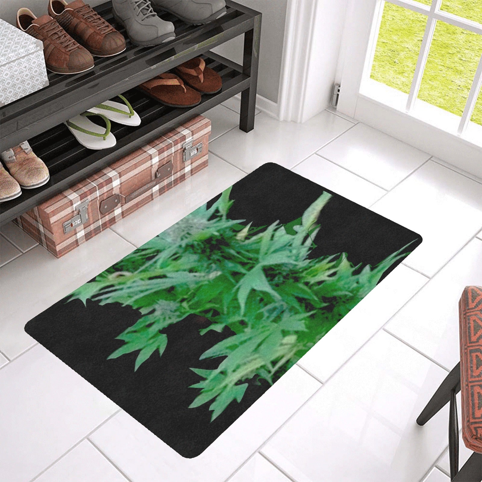 fz door mat one size / fz door mat - black doormat 30"x18"(rubber)(made in usa)