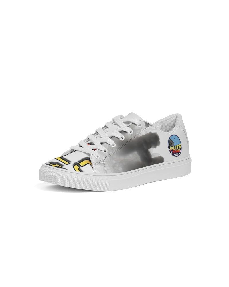 white zone women's faux-leather sneaker