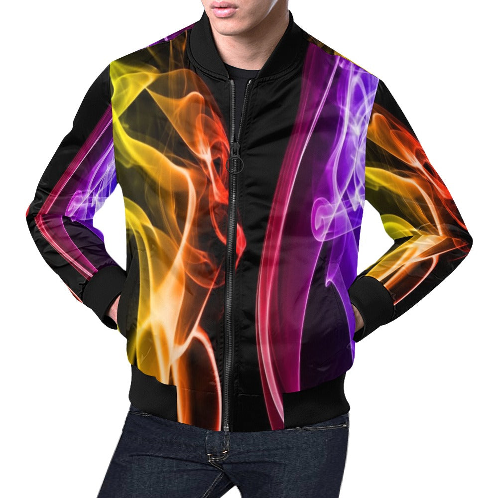 fz men's designer jacket men's all over print casual jacket (model h19)