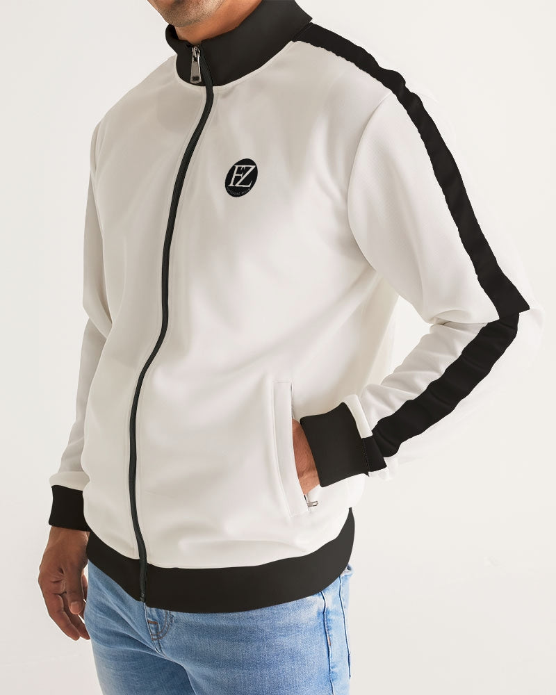 clean zone men's stripe-sleeve track jacket