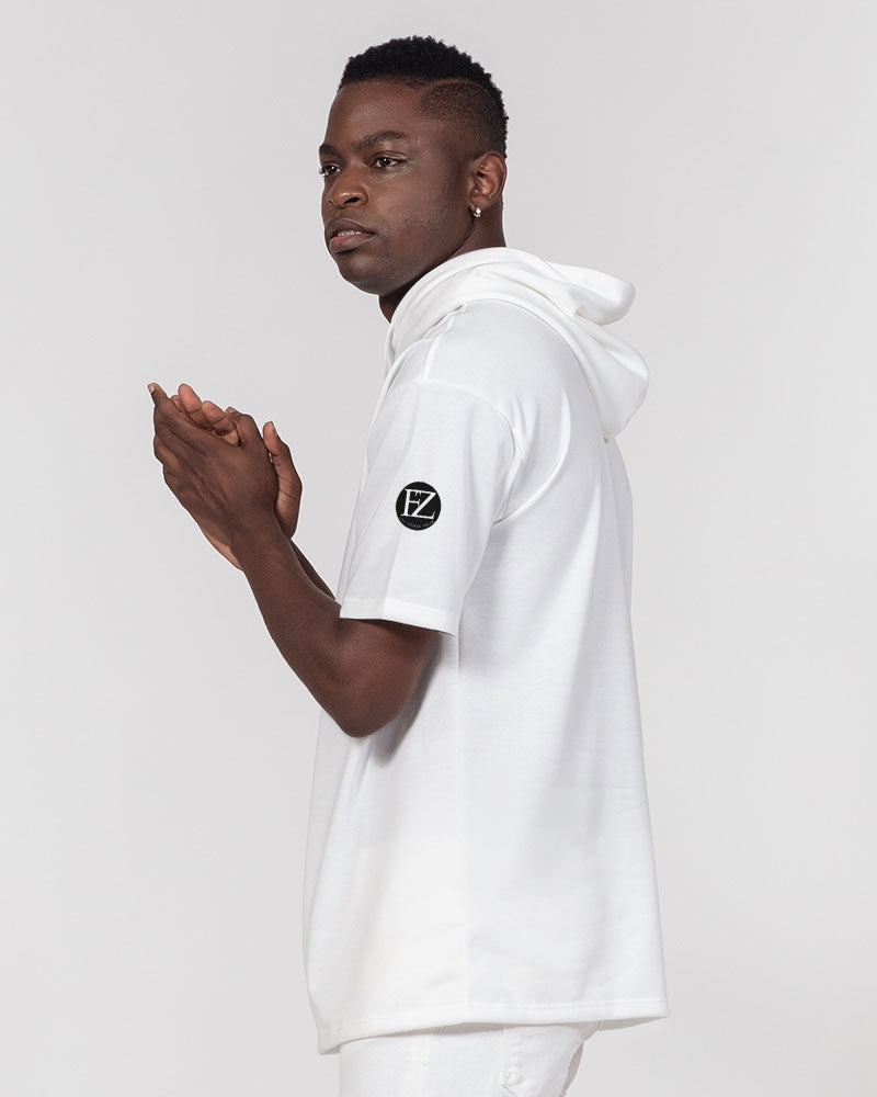 white zone men's premium heavyweight short sleeve hoodie
