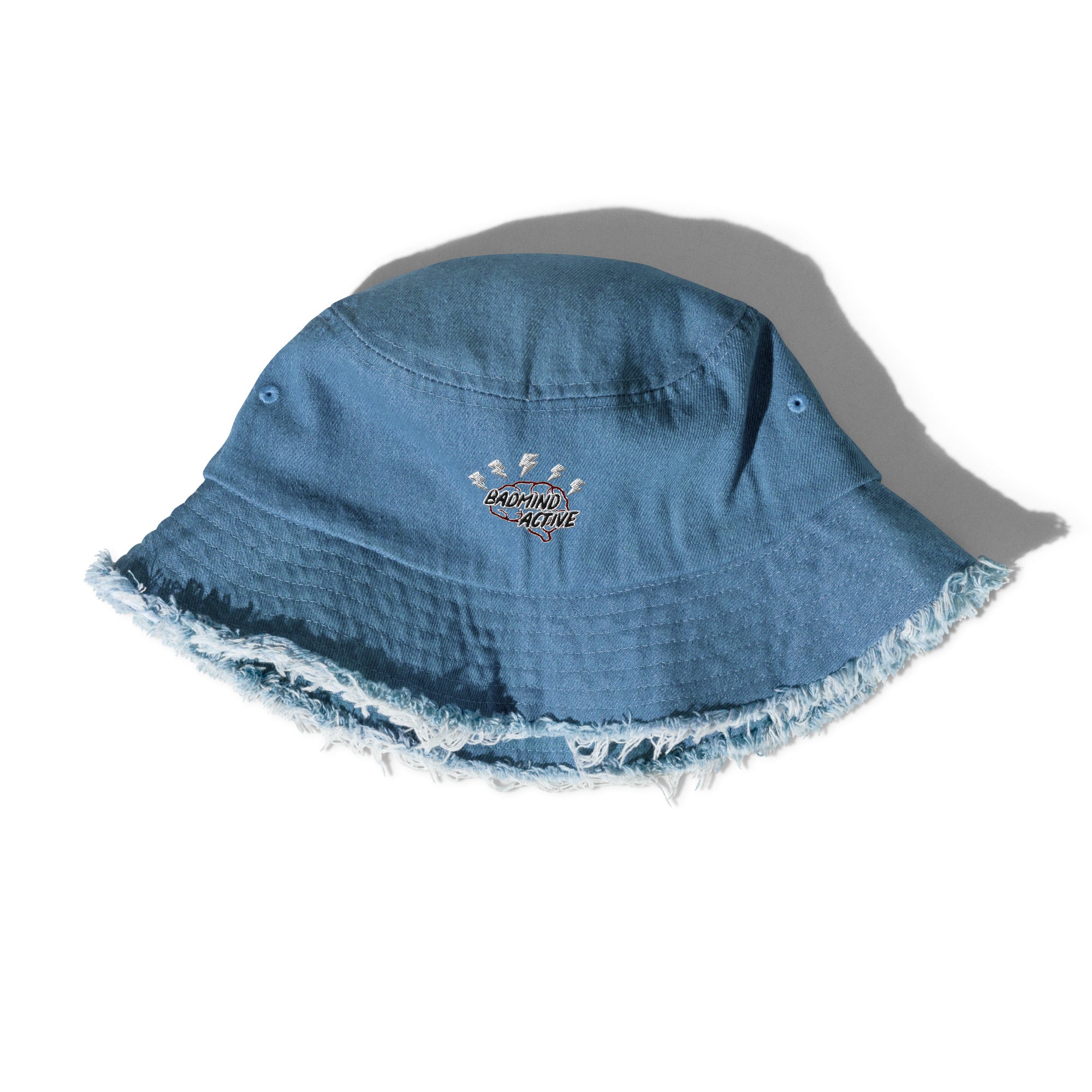 fz distressed denim bucket hat