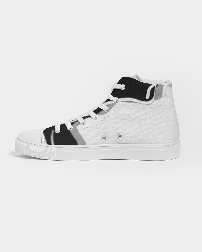 the white bull women's hightop canvas shoe