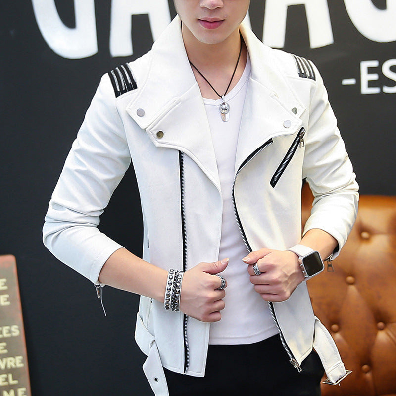 FZ Men's "F1" Faux Leather Motor Biker Jacket - FZwear