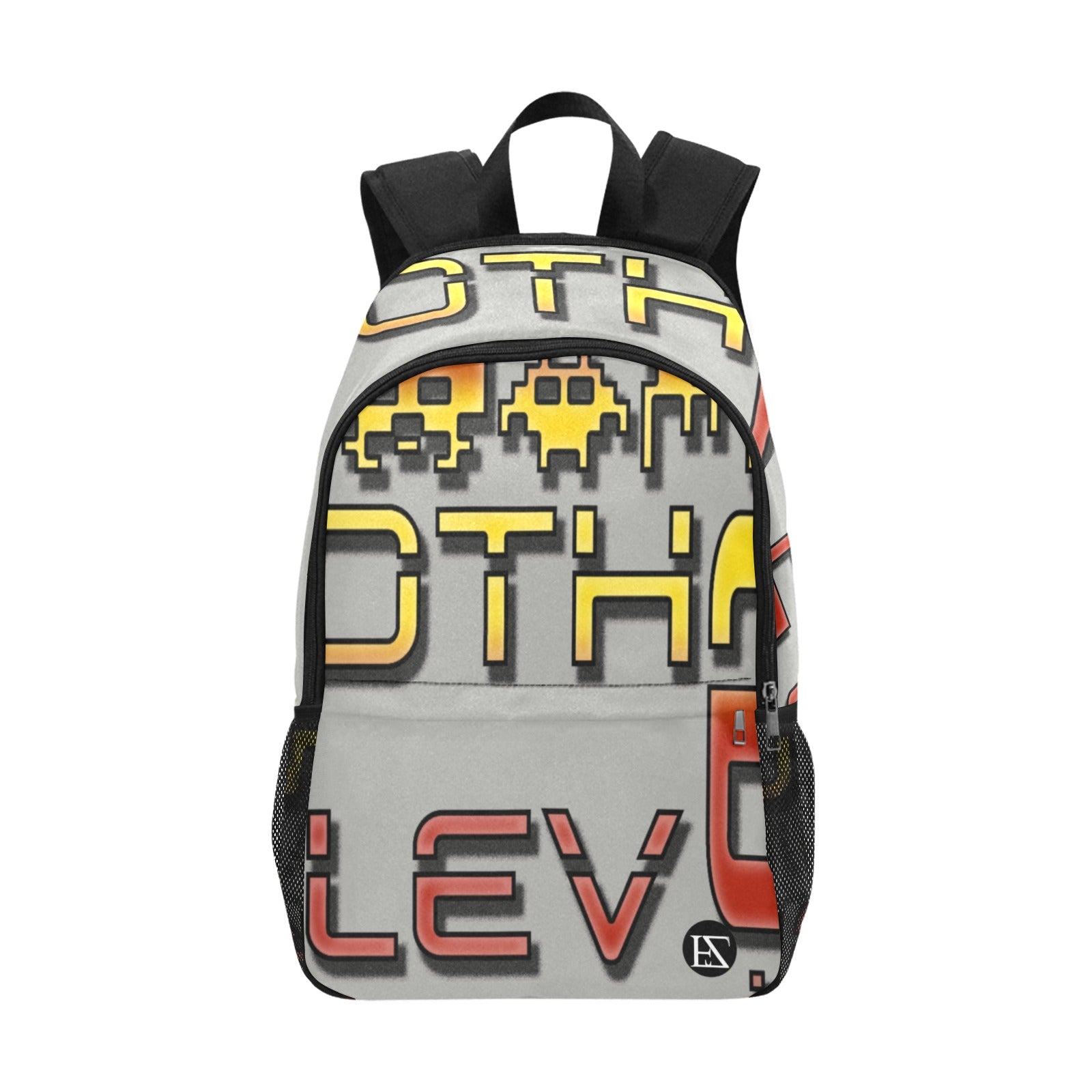 fz red levels backpack one size / fz levels backpack - grey all-over print unisex casual backpack with side mesh pockets (model 1659)