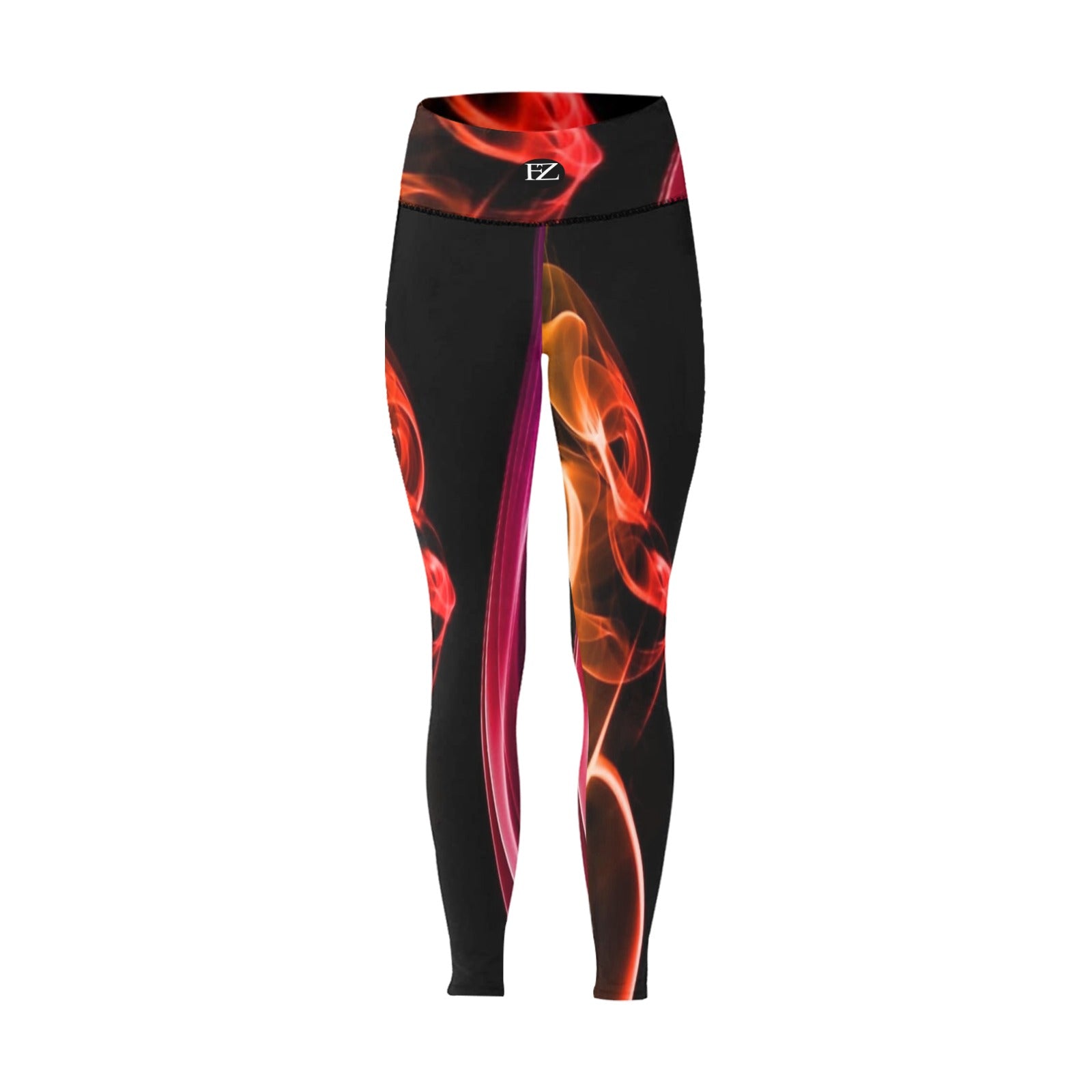 fz women's designer leggings - abstract women's high-waisted leggings (model l36)