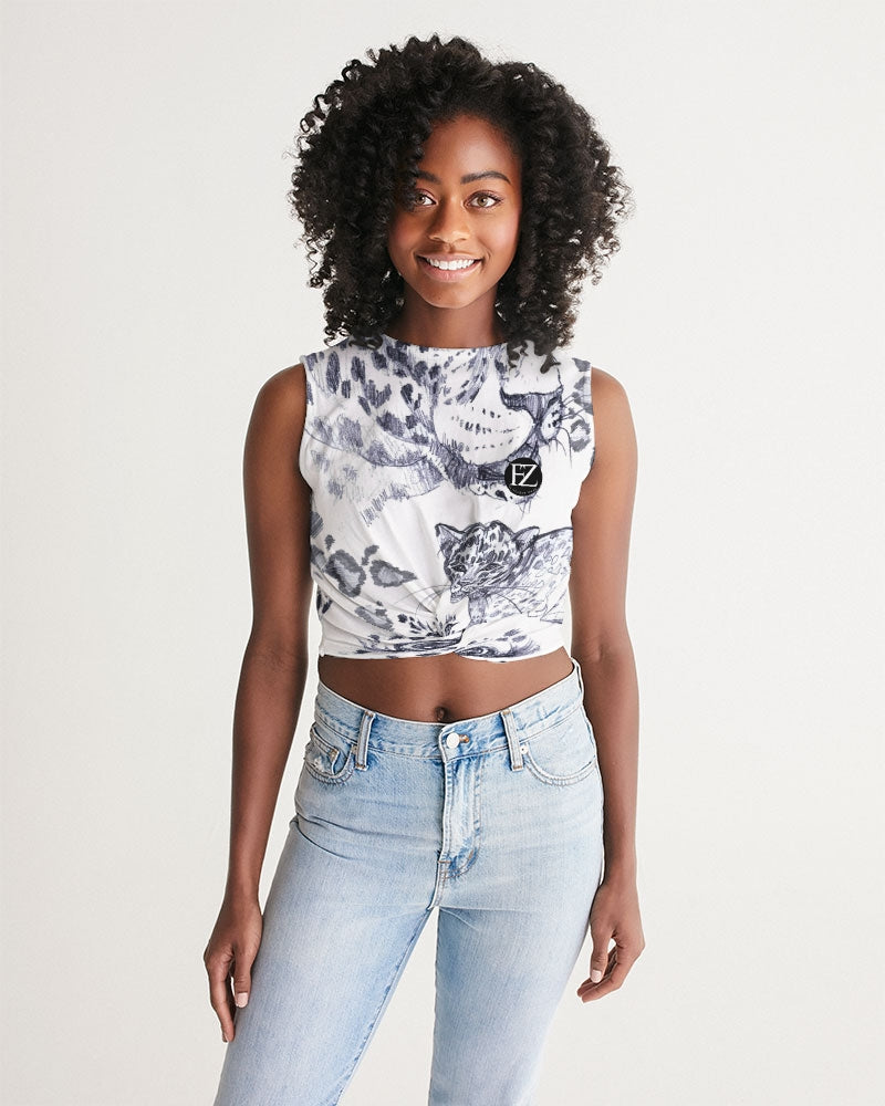 custom flite women's twist-front tank