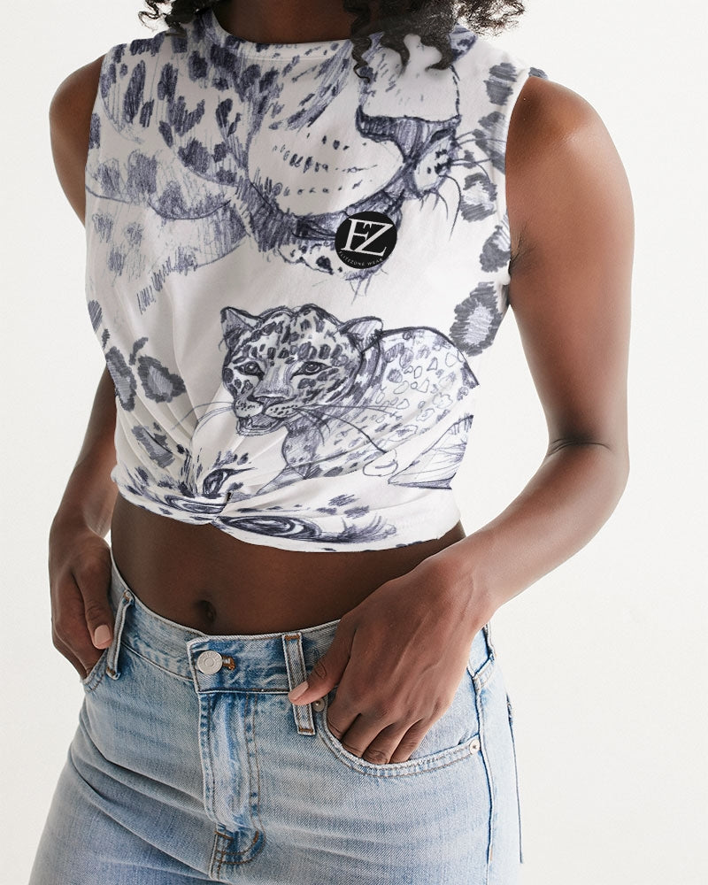 custom flite women's twist-front tank