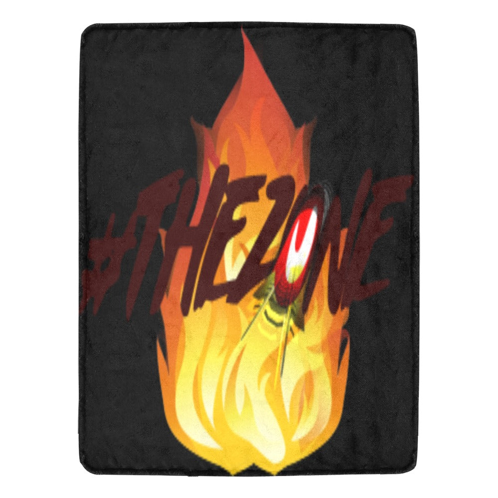 fz blanket zone (l) one size / fz blanket - zone black ultra-soft micro fleece blanket 60" x 80"(made in usa)