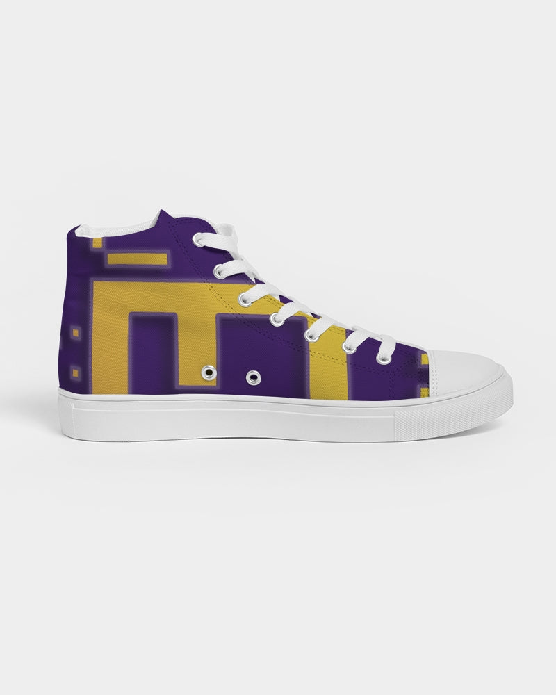 mauve men's hightop canvas shoe