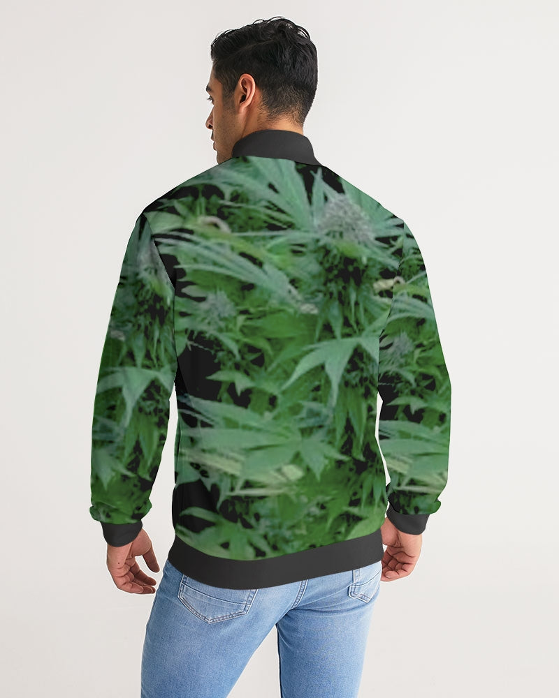 the bud - darker shade men's stripe-sleeve track jacket