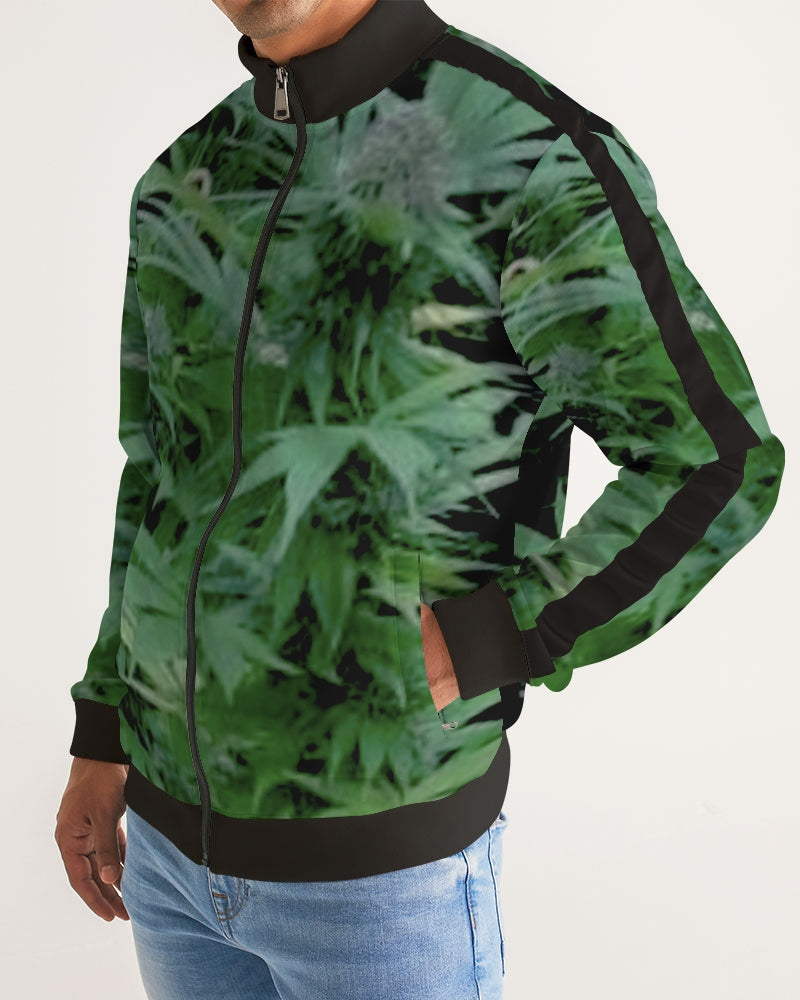 the bud - darker shade men's stripe-sleeve track jacket