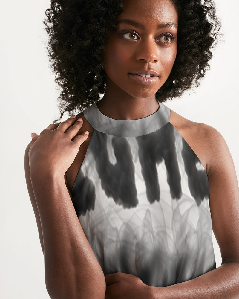 weed zone women's halter dress