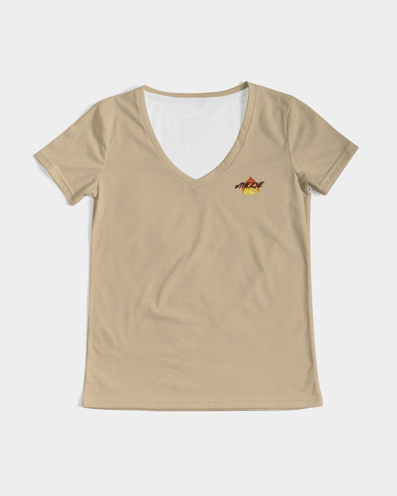 the beige zone women's v-neck tee