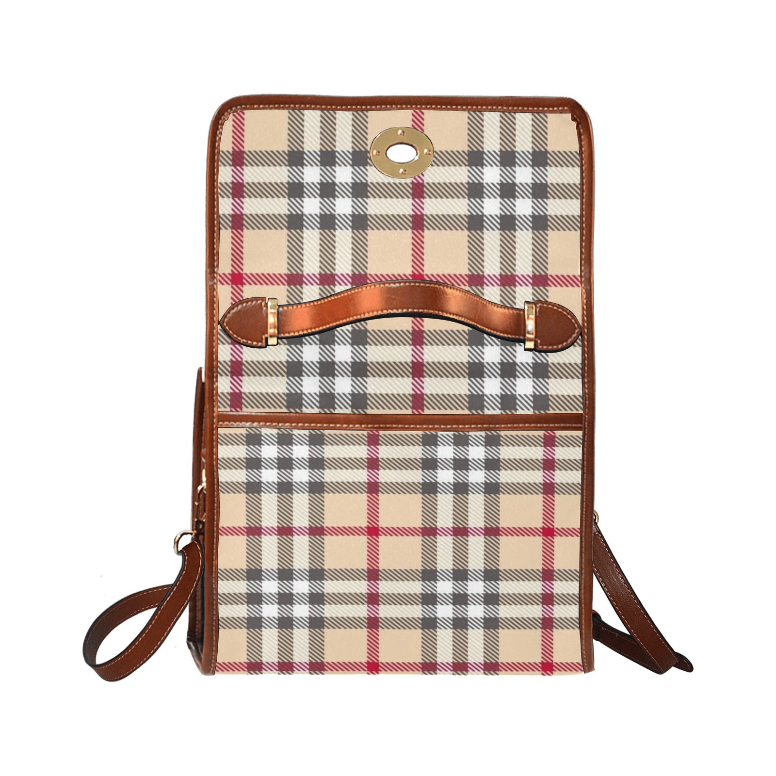 fz designer plaid handbag